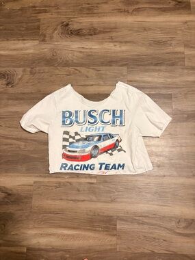 Anheuser-Busch Light Racing Graphic Tee Cropped